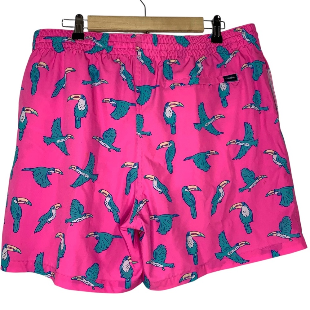 Chubbies "The Toucan Do Its" classic swim trunks pink size XXL Vacay Beach - Picture 2 of 6